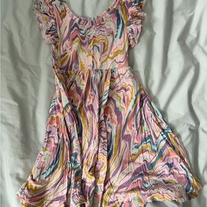 Pink Marble Swirl Twirl Dress